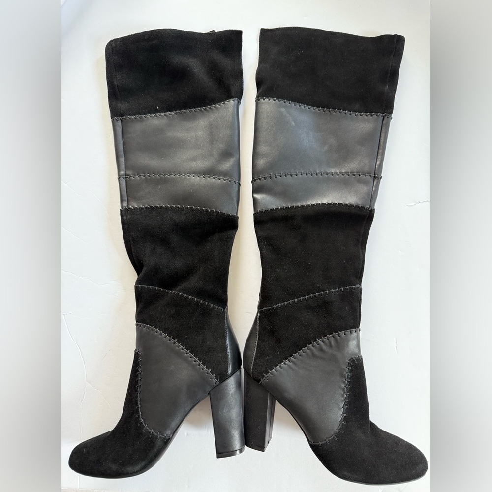 Like New! Bar III Naomi Black & Gray Over-the-Knee Boots 7.5